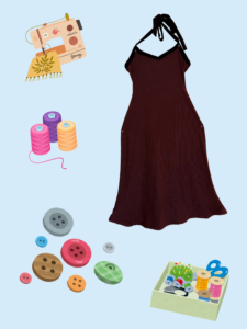 sewing a beginner dress, simple dress pattern, first time sewer, sewing a simple dress